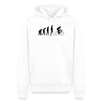 Cyclisme / Cycliste / Vélo / VTT / BMX - Sweat à capuche Premium bio Homme - blanc - Devant - Nico (187cm)