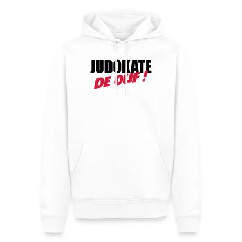 Judo / Judoka / Sport / Fight / Fighter / Strong - Sweat à capuche Premium bio Homme - blanc - Devant - Nico (187cm)