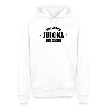 Judo / Judoka / Sport / Fight / Fighter / Strong - Sweat à capuche Premium bio Homme - blanc - Devant - Nico (187cm)