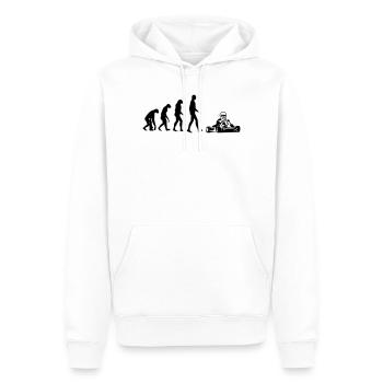 Go-Kart / Karting / Kart / Fahrer - Männer Premium Bio Hoodie - Weiß - Vorne - Nico (187cm)