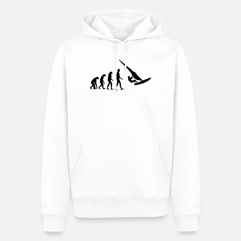 Planche à voile / Véliplanchiste / Windsurf / - Sweat à capuche Premium bio Homme - blanc