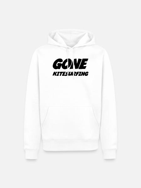 Kiteboarding / Kitesurfing / Kitesurf / - Sweat à capuche Premium bio Homme - blanc