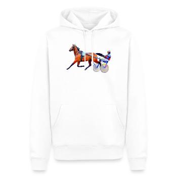 trotteur - Sweat à capuche Premium bio Homme - blanc - Devant - Nico (187cm)