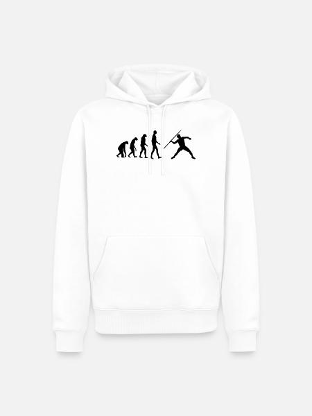 Javelin Throw Thrower Lancer de Javelot Speerwurf - Men’s Premium Organic Hoodie - white