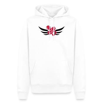 Nourrice / Nounou / Bébé / Enfant - Sweat à capuche Premium bio Homme - blanc - Devant - Nico (187cm)