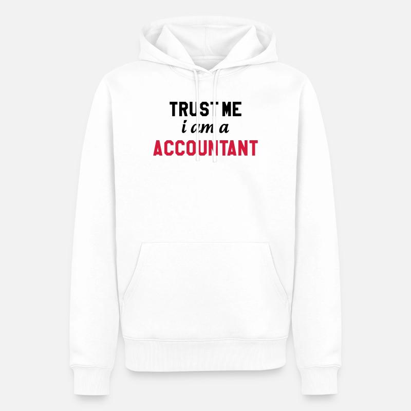 comptable / comptabilité / argent / Finance / Euro - Sweat à capuche Premium bio Homme - blanc
