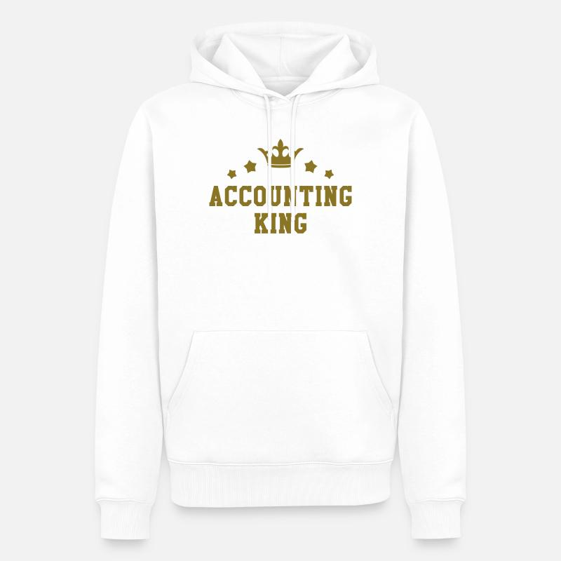 comptable / comptabilité / argent / Finance / Euro - Sweat à capuche Premium bio Homme - blanc