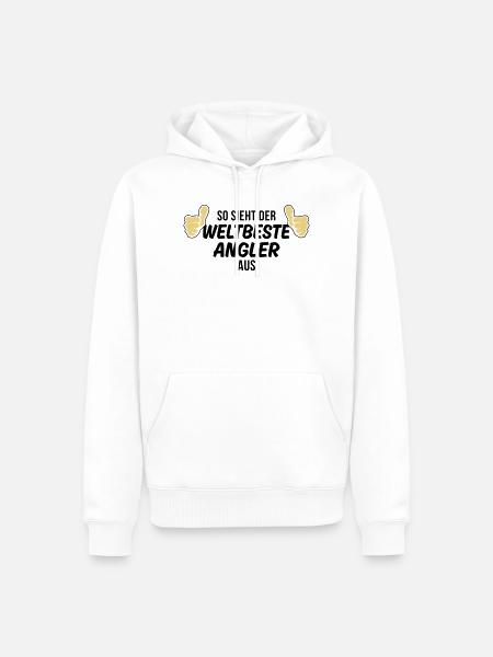 der weltbeste angler - Männer Premium Bio Hoodie - Weiß