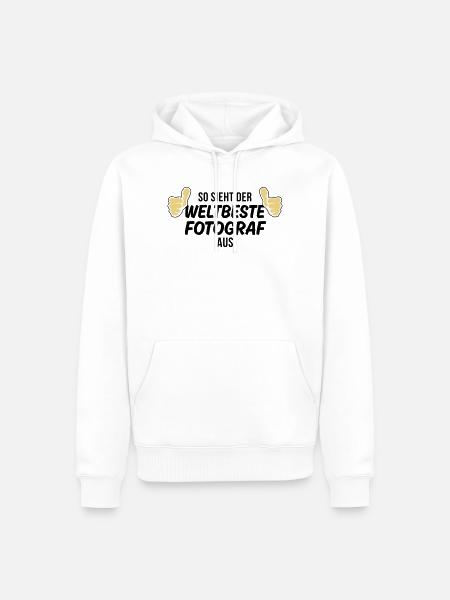 der weltbeste fotograf - Männer Premium Bio Hoodie - Weiß