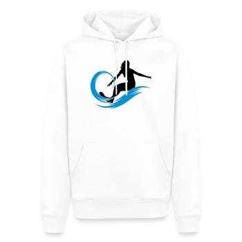 surfeuse - Sweat à capuche Premium bio Homme - blanc - Devant - Nico (187cm)
