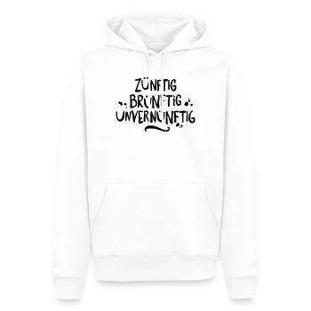 party spruch - Männer Premium Bio Hoodie - Weiß - Vorne - Nico (187cm)