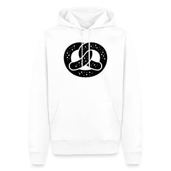 Salzbrezel / braun / einfärbbar - Männer Premium Bio Hoodie - Weiß - Vorne - Nico (187cm)