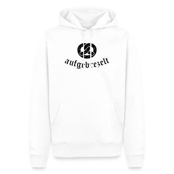 Salzbrezel „aufgebrezelt“ - Männer Premium Bio Hoodie - Weiß - Vorne - Nico (187cm)