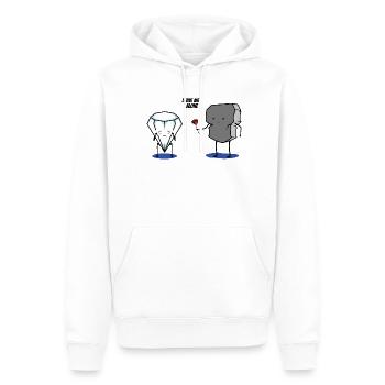 Laisse moi tranquille - Sweat à capuche Premium bio Homme - blanc - Devant - Nico (187cm)