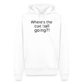 Where's the cue ball going? - Funny Snooker Slogan - Men’s Premium Organic Hoodie - white - Front - Nico (187cm)