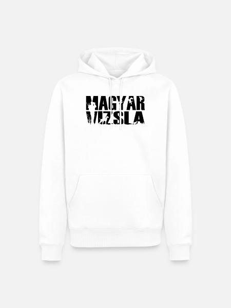 Jagdhund Magyar Viszla - Männer Premium Bio Hoodie - Weiß