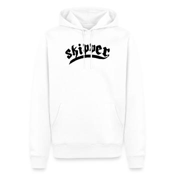 voilier skipper - Sweat à capuche Premium bio Homme - blanc - Devant - Nico (187cm)