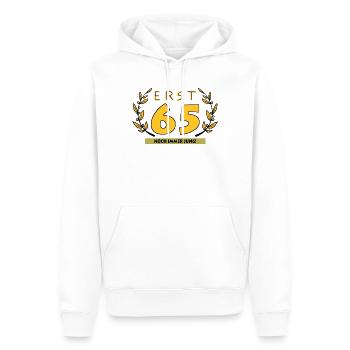 65 ans - Sweat à capuche Premium bio Homme - blanc - Devant - Nico (187cm)