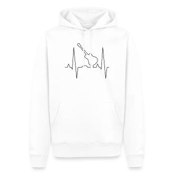 Conception d’impression de guitare - Sweat à capuche Premium bio Homme - blanc - Devant - Nico (187cm)