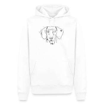 Dachshund - Men’s Premium Organic Hoodie - white - Front - Nico (187cm)