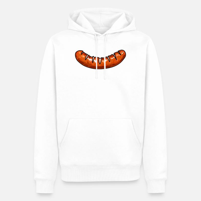 Wurst sausage - Männer Premium Bio Hoodie - Weiß