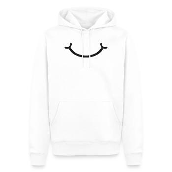Sourire - Sweat à capuche Premium bio Homme - blanc - Devant - Nico (187cm)