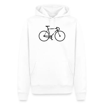 Vélo de route symbole vélo fixie vélo à vitesse unique - Sweat à capuche Premium bio Homme - blanc - Devant - Nico (187cm)