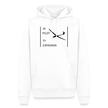 Segelflugzeug-Pilot szybowcowy - Männer Premium Bio Hoodie - Weiß - Vorne - Nico (187cm)