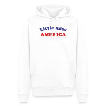 Miss America - Männer Premium Bio Hoodie - Weiß - Vorne - Nico (187cm)