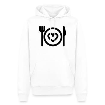 Illustration de flore exotique dans des tons pastel - Sweat à capuche Premium bio Homme - blanc - Devant - Nico (187cm)