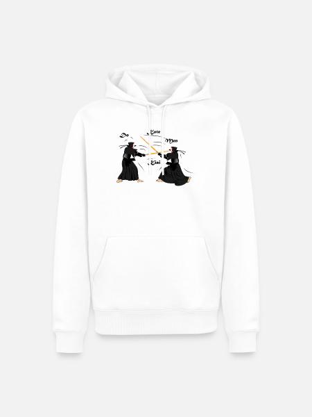 kendo - Men’s Premium Organic Hoodie - white