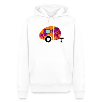 Caravan palm caravan camping camper colorful - Men’s Premium Organic Hoodie - white - Front - Nico (187cm)