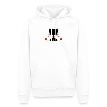 schwarze katze - Männer Premium Bio Hoodie - Weiß - Vorne - Nico (187cm)