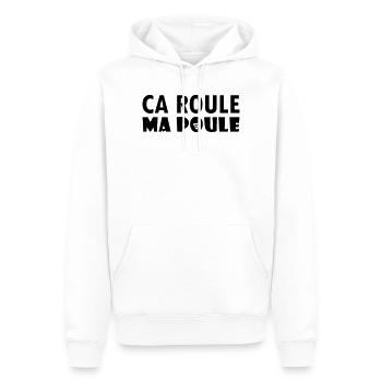 Es rollt meine Henne - Männer Premium Bio Hoodie - Weiß - Vorne - Nico (187cm)