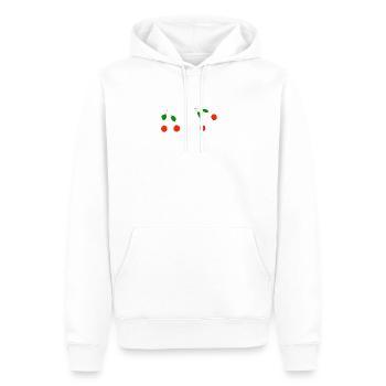 cerises - Sweat à capuche Premium bio Homme - blanc - Devant - Nico (187cm)