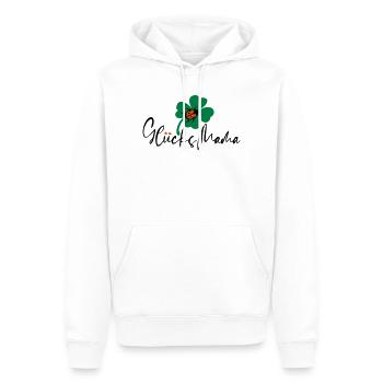 Glück Mama Kleeblatt - Männer Premium Bio Hoodie - Weiß - Vorne - Nico (187cm)