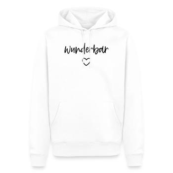 wunderbar Herz - Männer Premium Bio Hoodie - Weiß - Vorne - Nico (187cm)