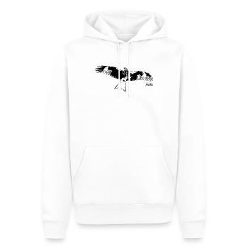 HGWild - Cerf-volant rouge - Sweat à capuche Premium bio Homme - blanc - Devant - Nico (187cm)