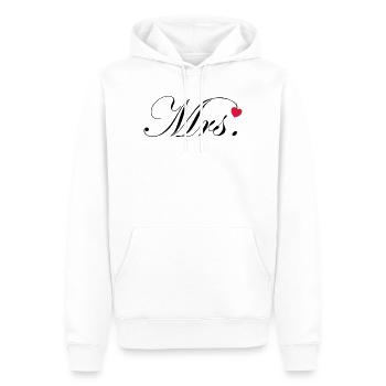 Mr and Mrs Hochzeit Herz Design Paar Geschenk - Männer Premium Bio Hoodie - Weiß - Vorne - Nico (187cm)