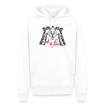 Giraffen Liebe - Männer Premium Bio Hoodie - Weiß - Vorne - Nico (187cm)
