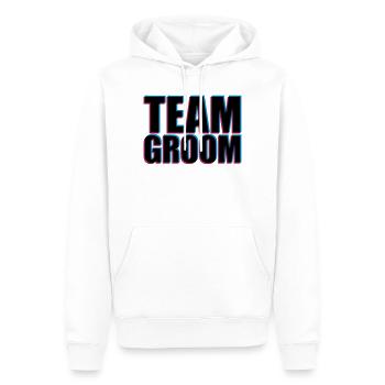 L'équipe Groom 3D - Sweat à capuche Premium bio Homme - blanc - Devant - Nico (187cm)