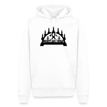 Schwibbogen Lichterbogen Herzgebirge Erzgebirge - Männer Premium Bio Hoodie - Weiß - Vorne - Nico (187cm)