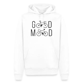 Cyclisme - Bonne humeur - Sweat à capuche Premium bio Homme - blanc - Devant - Nico (187cm)