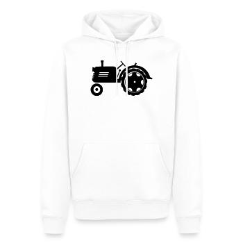 Traktor für den Landwirt - Männer Premium Bio Hoodie - Weiß - Vorne - Nico (187cm)