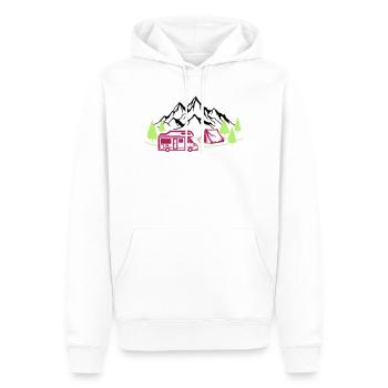 Urlaub in den Bergen - Männer Premium Bio Hoodie - Weiß - Vorne - Nico (187cm)