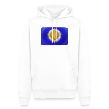 Lumière de la création de la protection divine 1 - Sweat à capuche Premium bio Homme - blanc - Devant - Nico (187cm)