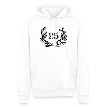 25 years anniversary jubiläum jahre lorbeer Symbol - Männer Premium Bio Hoodie - Weiß - Vorne - Nico (187cm)
