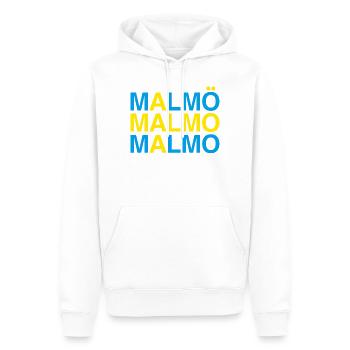 MALMÖ - Sweden - Schweden - Schwedische Flagge - Männer Premium Bio Hoodie - Weiß - Vorne - Nico (187cm)