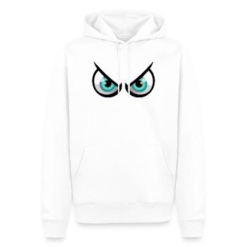 Augen cartoon verärgert - Männer Premium Bio Hoodie - Weiß - Vorne - Nico (187cm)