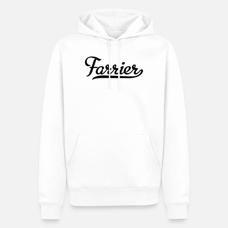farrier - Sweat à capuche Premium bio Homme - blanc